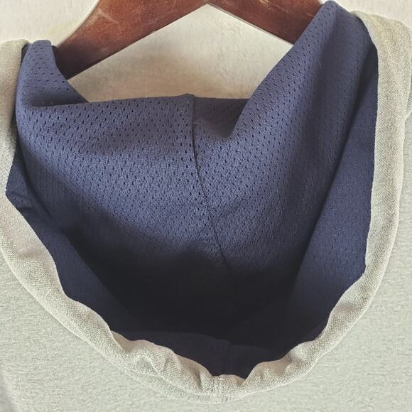 Champion Hoodie Men M Grey & Navy Blue Full Zip Soft Fleece Sweatshirt w Pockets - Picture 5 of 7